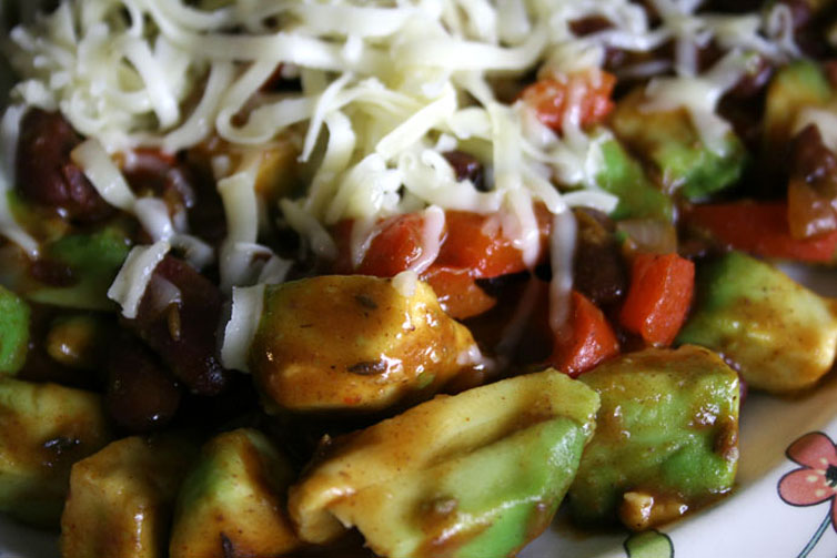 Chili sin Carne met Avocado